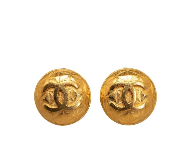 Chanel earrings Golden Metal  ref.1227342