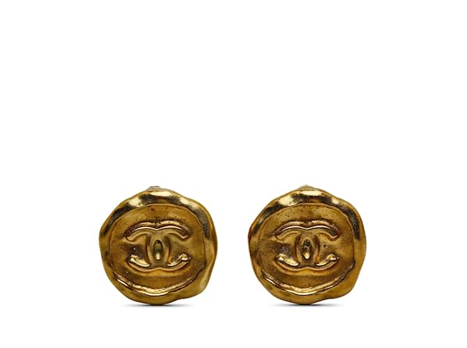 Chanel Ohrringe Golden Metall  ref.1227386