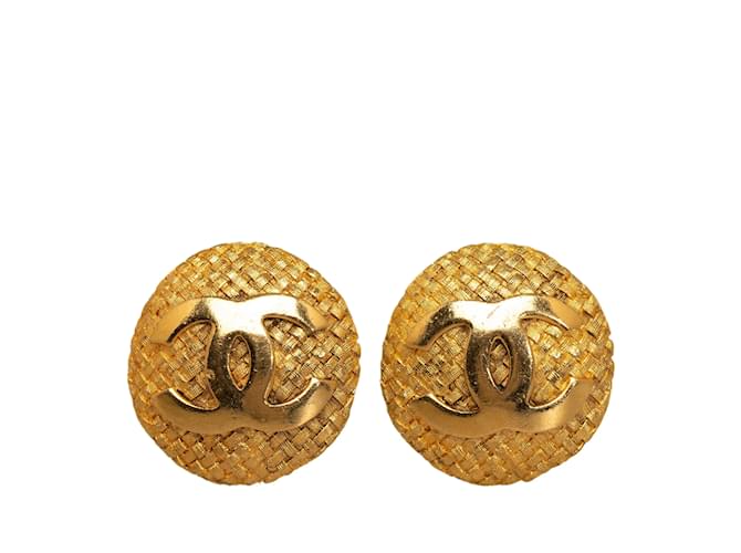 Chanel earrings Golden Metal  ref.1227400