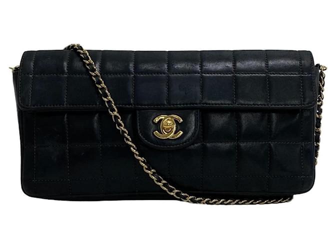 Timeless Chanel Chocolate bar Black Leather  ref.1227404