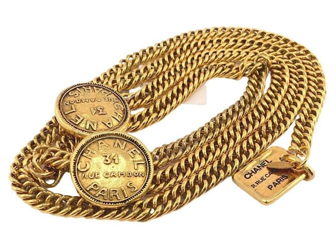 Chanel Cambon D'oro Placcato in oro  ref.1227411