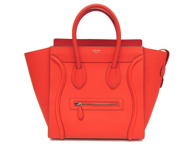 Céline Luggage Orange Leather  ref.1227438
