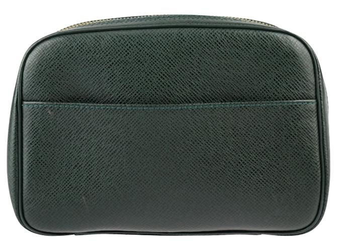 Louis Vuitton Pochette Green Leather  ref.1227452