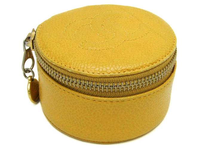 Chanel Yellow Leather  ref.1227455