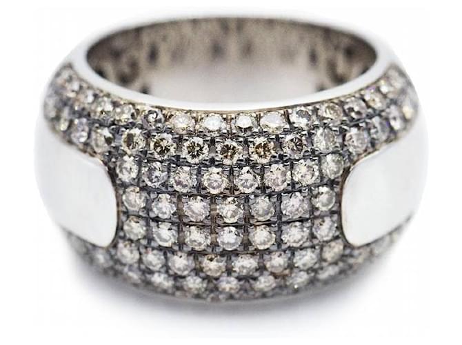 Autre Marque Ring aus Weiß- und Roségold mit Diamanten. Silber Weißgold  ref.1227517