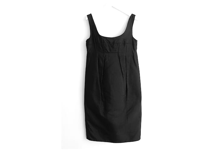 Marni Archival Black Taffeta Dress Silk Cotton Polyester  ref.1227543