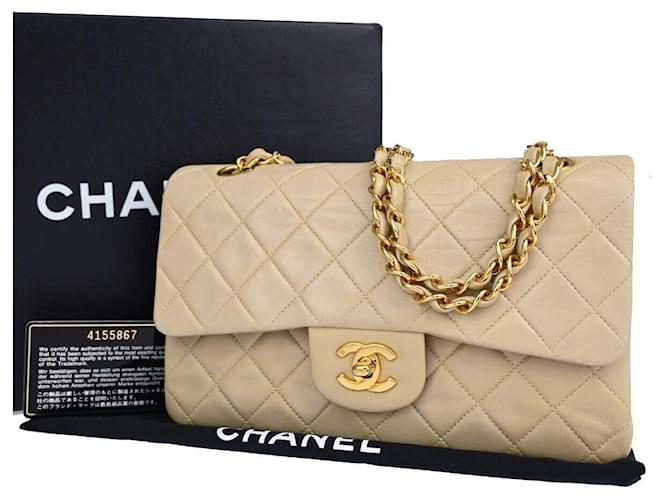 Timeless Chanel intemporal Bege Couro  ref.1227546