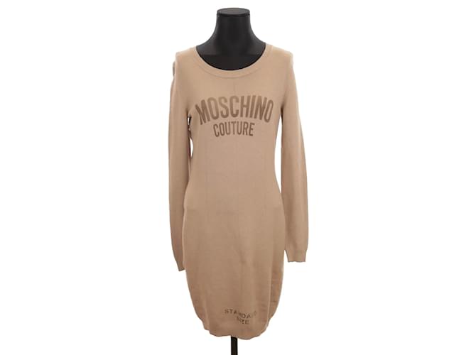 Moschino Cotton dress Camel  ref.1227564