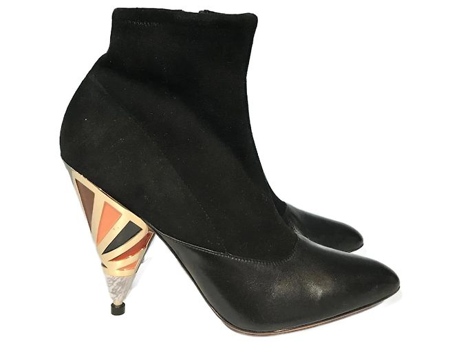 GIVENCHY Ankle boots T.EU 38 Leather Black