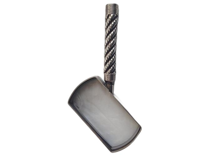 Hermès Desk Magnifying Glass Silver Metal Silvery 