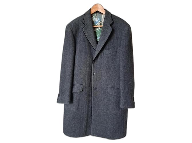 Etro men wool elegant coat Grey  ref.1227719