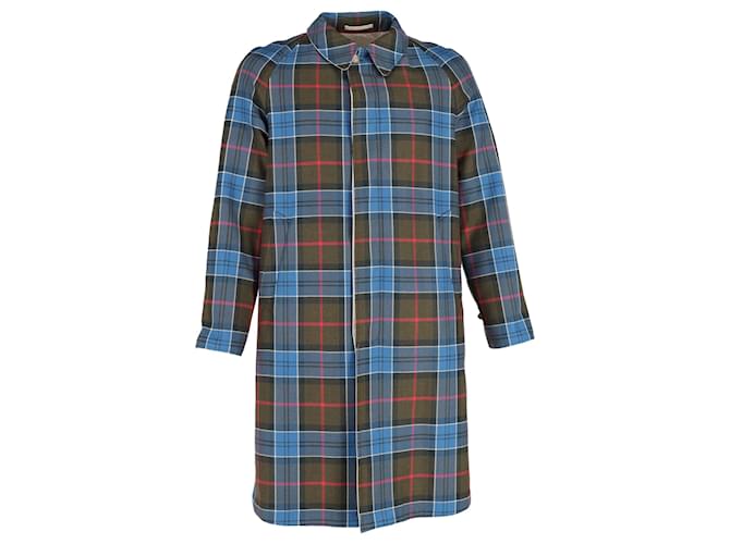 Gucci Tartan Coat with upperr Graphic in Multicolor Wool Multiple colors Cotton  ref.1227734