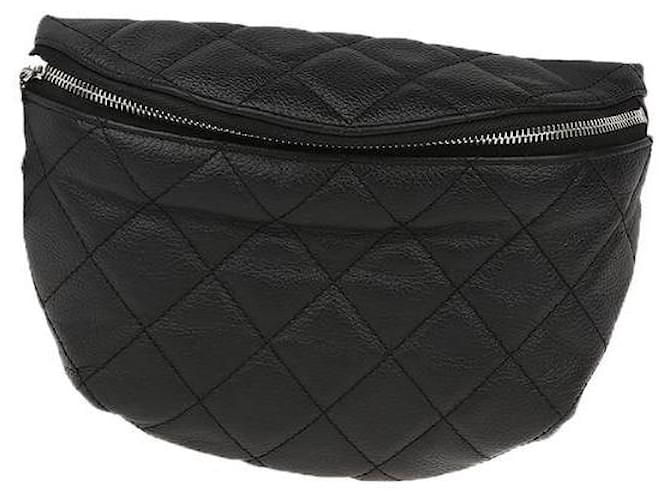 Chanel Quilted Caviar Leather Belt Bag Black  ref.1227740