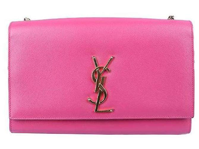 Yves Saint Laurent Sac à bandoulière Kate en cuir 364021 Rose  ref.1227773