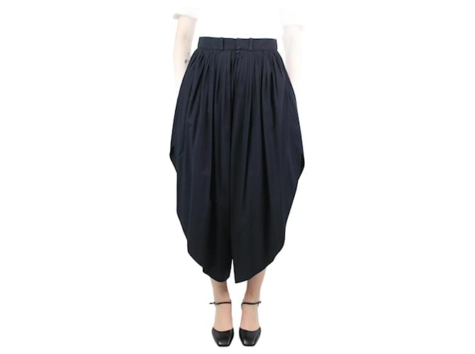 Chloé Black wide split-leg trousers - size UK 8 Cotton  ref.1227822