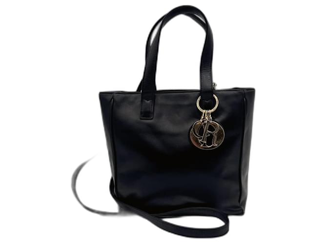 Dior Lady Dior Leather Bag with Crossbody Shoulder Strap Black  ref.1227834
