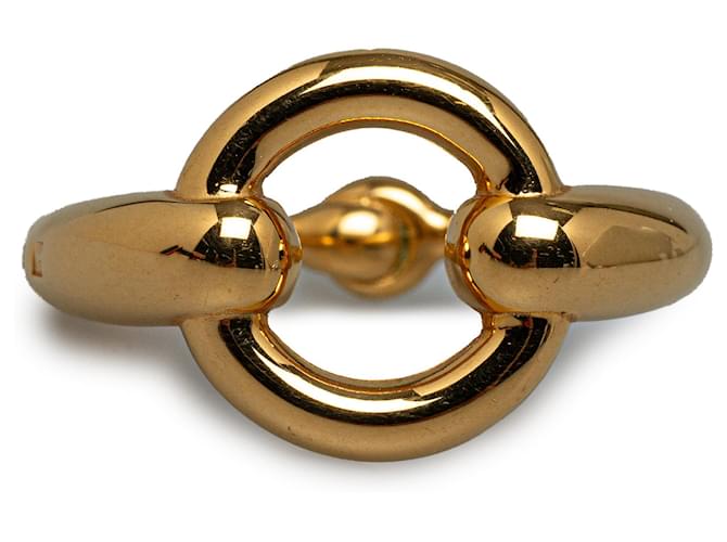 Ring Hermès Anello sciarpa Hermes Mors in oro D'oro Metallo Placcato in oro  ref.1227862