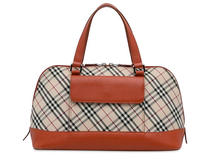Bolsa Burberry Brown Nova Check Marrom Bege