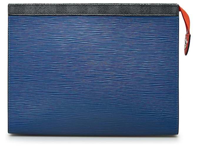 Louis Vuitton Blue Epi Pochette Voyage MM Blau Leder  ref.1227896