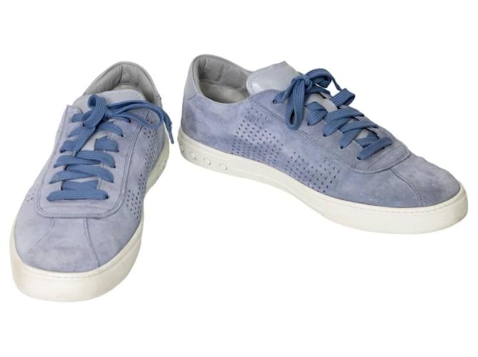 Tod's Sneakers Blue Suede  ref.1227924