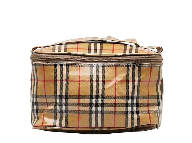 Burberry House Check Vanity Case Brown Cloth  ref.1227929