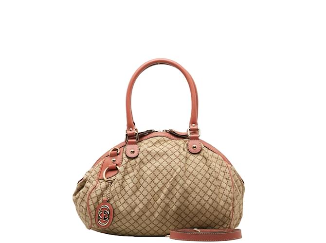 Gucci Diamante Canvas Sukey Tote Bag 223974 Pink Cloth  ref.1227952