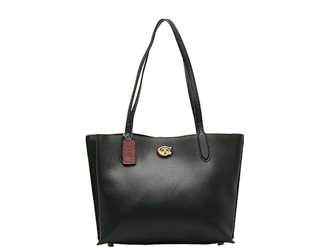 Coach Willow Pebble Leather Tote C0689 Black Pony-style calfskin  ref.1227959