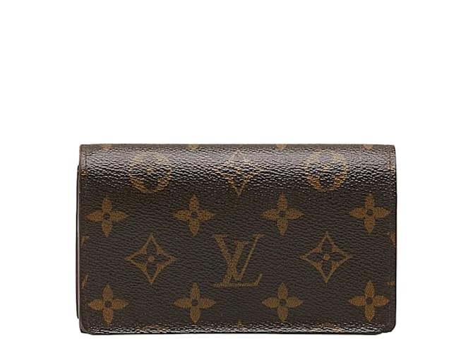 Louis Vuitton Monogram Porte-Monnaie Tresor Wallet M61730 Brown Cloth  ref.1227971