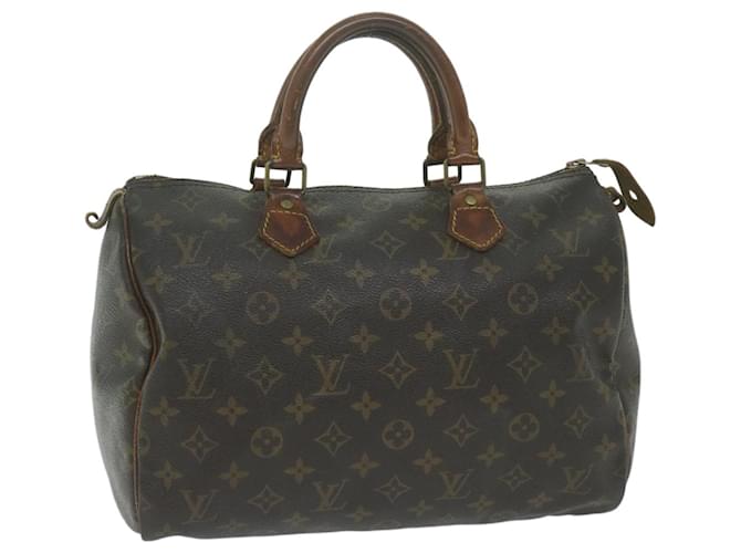 Louis Vuitton Monogram Speedy 30 Hand Bag M41526 LV Auth 64246 Cloth  ref.1228046