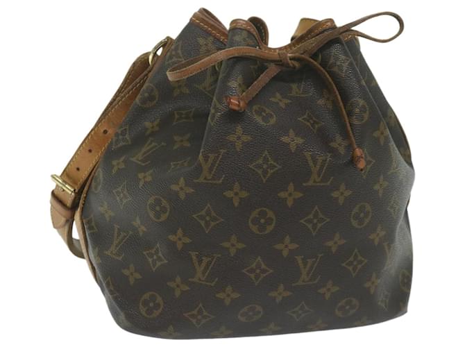 LOUIS VUITTON Monogram Petit Noe Sac à bandoulière M42226 Auth LV 64090 Toile Monogramme  ref.1228059