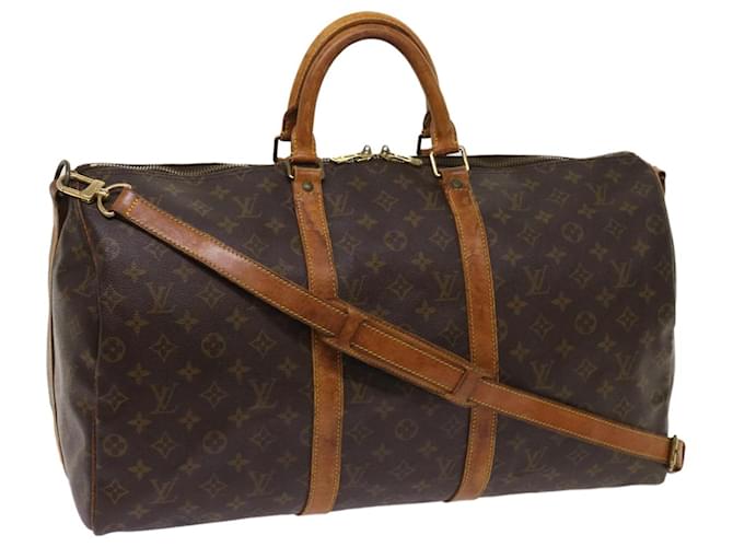 Louis Vuitton Monograma Keepall Bandouliere 50 Boston Bag M41416 LV Auth ki3982 Lona  ref.1228101