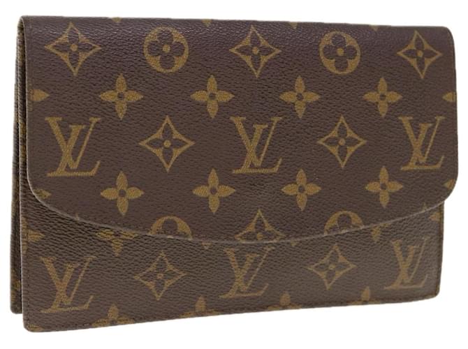 Louis Vuitton Monogram Pochette rabat 20 Bolso de mano M51935 LV Auth 64696 Monograma Lienzo  ref.1228102