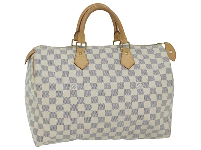 Louis Vuitton Damier Azur Speedy 35 Hand Bag N41535 LV Auth 64103  ref.1228122