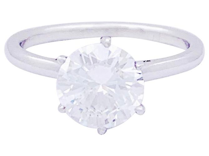 inconnue Solitaire Platinum, Diamant 1,71 Karat.