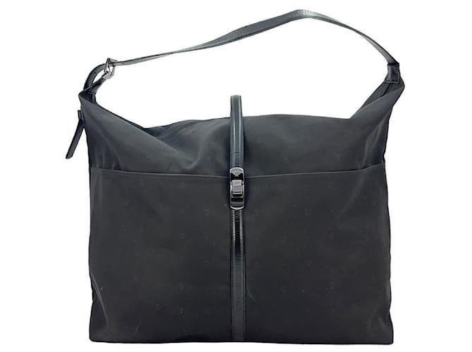 MCM Vintage Bag XXL - Bolsa Nylon Couro Preto LogoPrint Bolsa de Viagem Weekender  ref.1228173