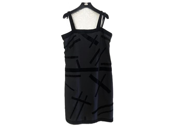 Chanel Kleid aus Wolle Schwarz 42FR