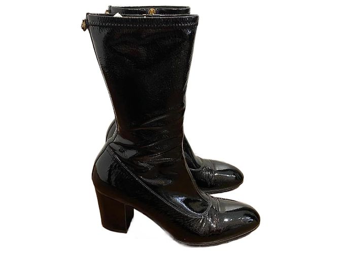 Botines GUCCI T.EU 38.5 de charol Negro