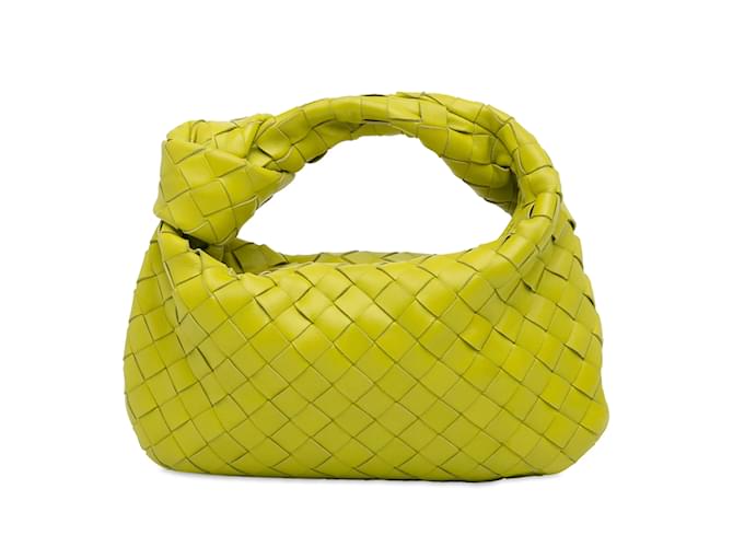 Green Bottega Veneta Mini Intrecciato Jodie Handbag Leather  ref.1228247