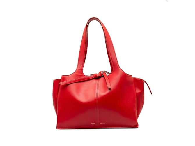 Céline Red Celine Small Trifold Tote Bag Leather  ref.1228308