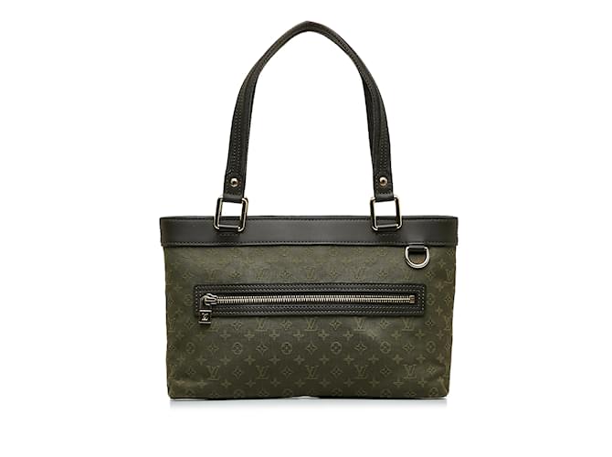 Green Louis Vuitton Monogram Mini Lin Lucille PM Shoulder Bag Leather  ref.1228318