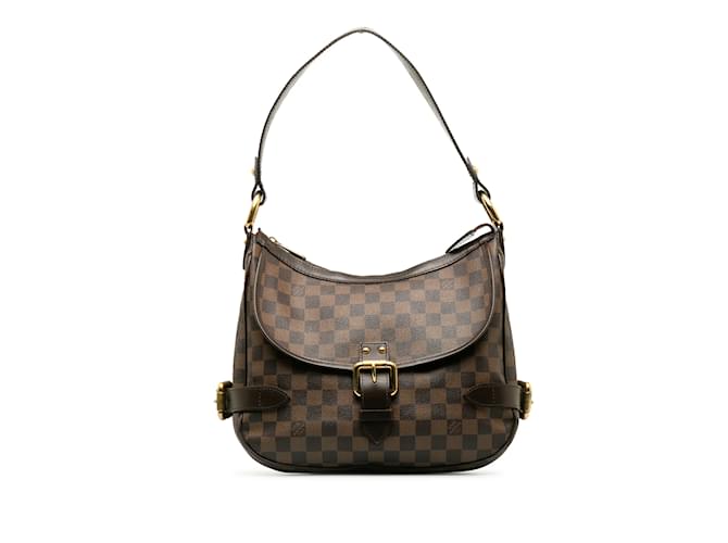 Brown Louis Vuitton Damier Ebene Highbury Shoulder Bag Leather  ref.1228361
