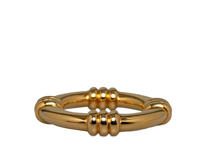 Ring Hermès Anel de lenço de metal Hermes dourado  ref.1228365