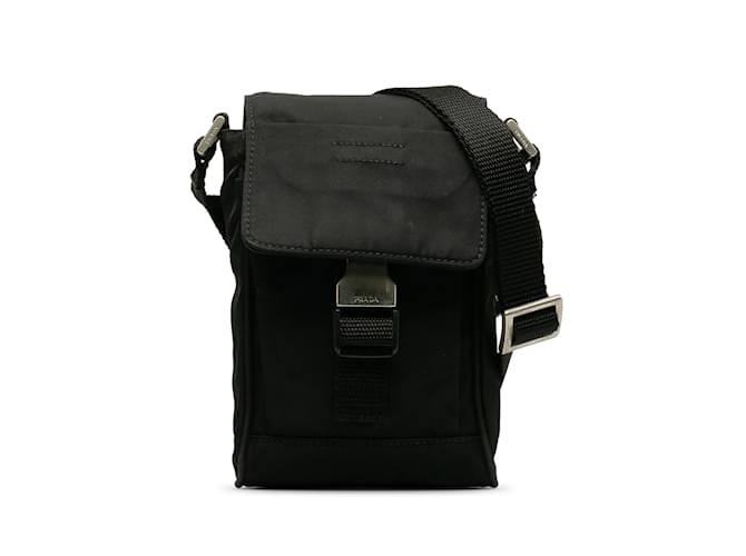Black Prada Tessuto Crossbody Bag Cloth  ref.1228367