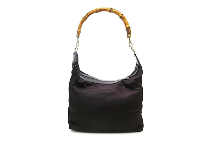 Purple Gucci Bamboo Nylon Shoulder Bag Cloth  ref.1228374