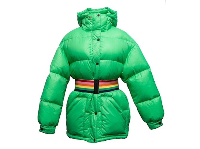 Autre Marque Kelly Green Perfect Moment Hooded Puffer Jacket Size US S Synthetic  ref.1228395