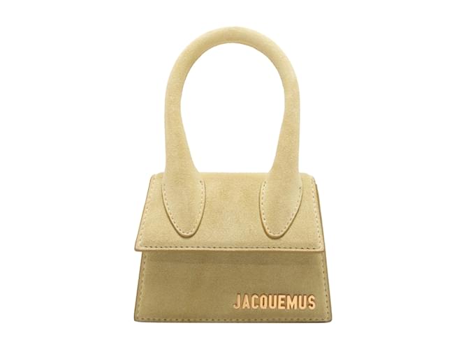Mini sac à bandoulière en daim Chartreuse Jacquemus Suede  ref.1228412
