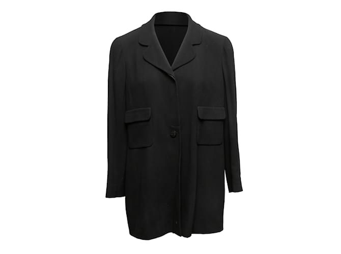 Autre Marque Vintage Black Chanel Cruise 1998 Wool Jacket Size FR 46  ref.1228474