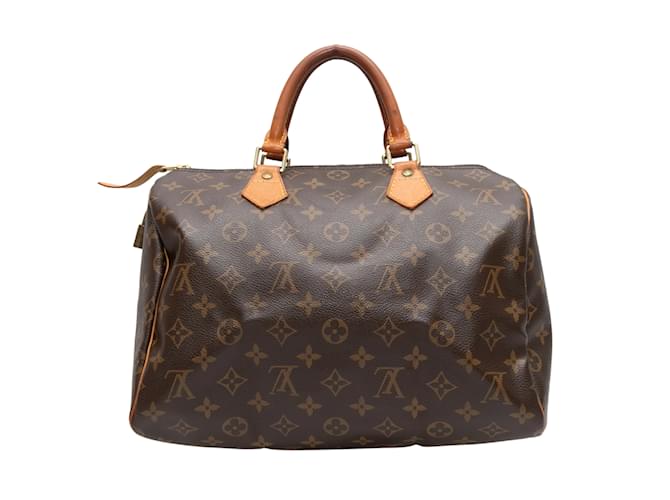 Brown Louis Vuitton Speedy 30 handbag Leather  ref.1228477