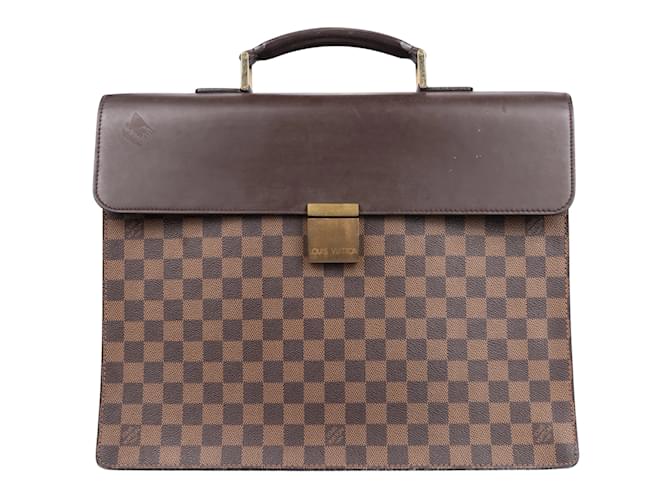 Louis Vuitton Damier Ebene Altona GM Business Bag Brown Cloth  ref.1228513