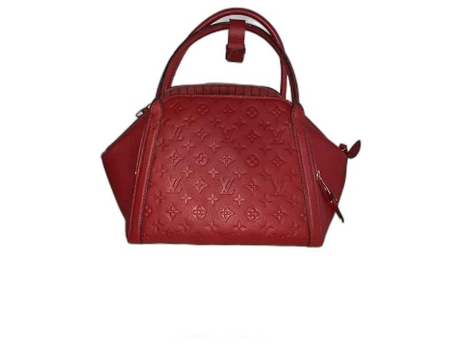 Borsa Louis Vuitton in pelle monogramma rossa Rosso